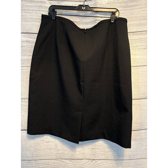 Classic Black Knee-Length Pencil Skirt Size 16 - Picture 2 of 3